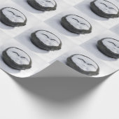 Papier Cadeau Joli Bouddha Avec Le Visage De Neige (Coin)