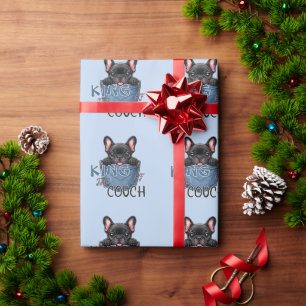 Papier Cadeau Joli Bouledogue Français Amoureux de Chien Drôle
