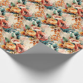 Papier Cadeau Joli bouquet de chute de boho (Coin)