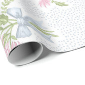 Papier Cadeau Joli Bouquet rose (Coin rond)