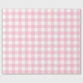 Papier Cadeau Joli Buffle rose Et Blanc Pastel Plaid (Plat)
