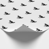 Papier Cadeau Joli cadeau motif de chat noir et blanc (Coin)