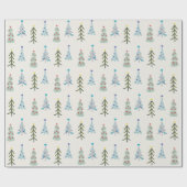 Papier Cadeau Joli caniche de Noël (Plat)