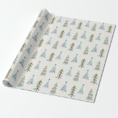 Papier Cadeau Joli caniche de Noël (Déroulé)