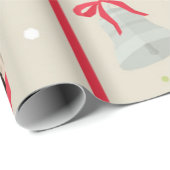 Papier Cadeau Joli Carlin Motif de Noël (Coin rond)