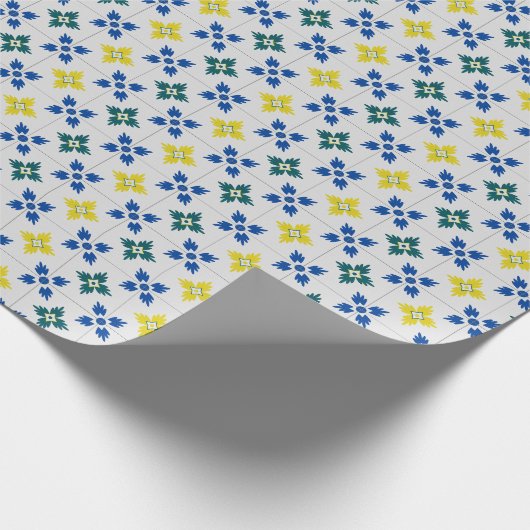 Papier Cadeau Joli carreaux de Lisbonne ou motif azulejo (Coin)