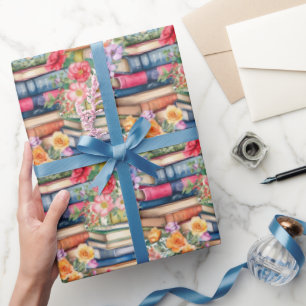 Papier Cadeau Joli carrelage livres motif