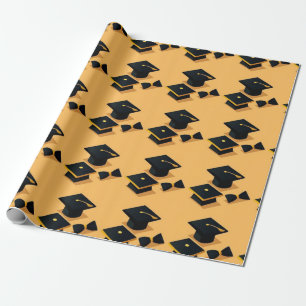 Papier Cadeau Joli casquette de remise des diplômes élégante et
