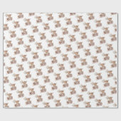 Papier Cadeau Joli cerf dans la boîte cadeau surprise heureux an (Plat)