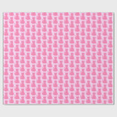 Papier Cadeau Joli Chat de fille rose Bébé Motif (Plat)
