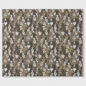 Papier Cadeau Joli Chien Brown Puppy Art (Plat)