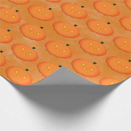 Papier Cadeau Joli Citrouille Halloween Baby shower d'aquarelle (Coin)