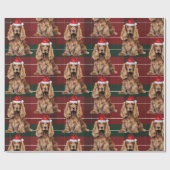 Papier Cadeau Joli Cocker Spaniel Amusement Chien Amoureux Noël (Plat)