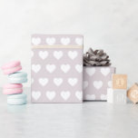 Papier Cadeau Joli Coeur Blanc Motif Pastel Purple<br><div class="desc">Festif, moderne et simple, papier d'emballage chic présente de jolies coeurs blancs motif sur un arrière - plan pastel violet élégant. Enveloppez vos cadeaux avec amour, parfait pour la Saint Valentin, les vacances de Noël, mariage, anniversaires ou un baby shower! Conçu exclusivement pour vous par Happy Dolphin Studio. Si vous...</div>