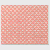 Papier Cadeau Joli Coeur Motif Saint Valentin (Plat)