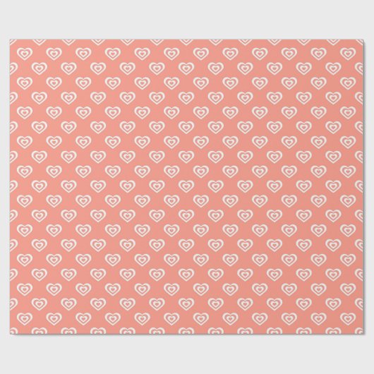 Papier Cadeau Joli Coeur Motif Saint Valentin (Plat)
