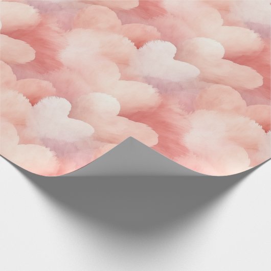 Papier Cadeau Joli Coeur rose (Coin)