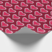 Papier Cadeau Joli Coeur rose Saint-Valentin (Coin)