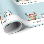 Papier Cadeau Joli coup d'oeil Père Noël cadeau emballage papier (Coin rond)