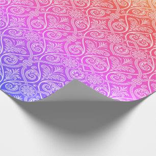 Papier Cadeau Joli Damask Rainbow Motif moderne