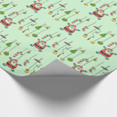 Papier Cadeau Joli dessin animé Père Noël et amis Noël (Coin)