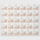 Papier Cadeau Joli Dino Rose (Plat)