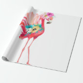Papier Cadeau Joli et beau flamand rose mexicaine avec (Déroulé)