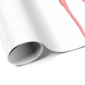 Papier Cadeau Joli et beau flamand rose mexicaine avec (Coin rond)