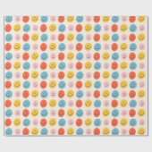 Papier Cadeau Joli Face Blobs Spotty Motif amusant (Plat)