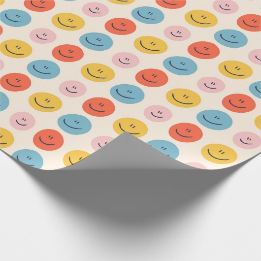 Papier Cadeau Joli Face Blobs Spotty Motif amusant (Coin)