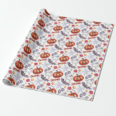 Papier Cadeau Joli fantôme Halloween (Déroulé)