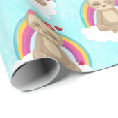 Papier Cadeau Joli fentes Brown, Méditation sur un Motif Cloud (Coin rond)