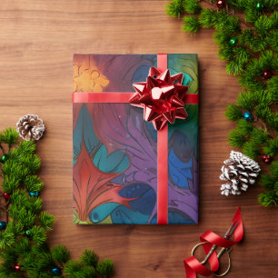 Papier Cadeau Joli festif coloré emballage de Noël