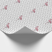 Papier Cadeau Joli flamant rose rétro (Coin)
