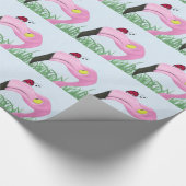 Papier Cadeau Joli Flamant rose rose (Coin)