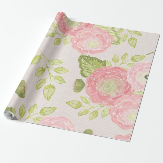 Papier Cadeau Joli floral (Déroulé)