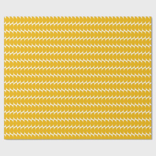 Papier Cadeau Joli Formes géométriques Jaunes Design Moderne Chi (Plat)