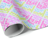 Papier Cadeau Joli graffiti géométrique girly motif li (Coin rond)