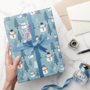 Papier Cadeau Joli hiver des neiges