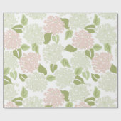 Papier Cadeau Joli hydrangea floral preppy classique (Plat)