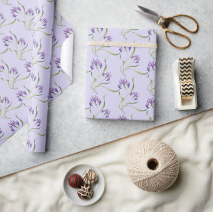 Papier Cadeau Joli Iris Violet