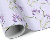 Papier Cadeau Joli Iris Violet (Coin rond)