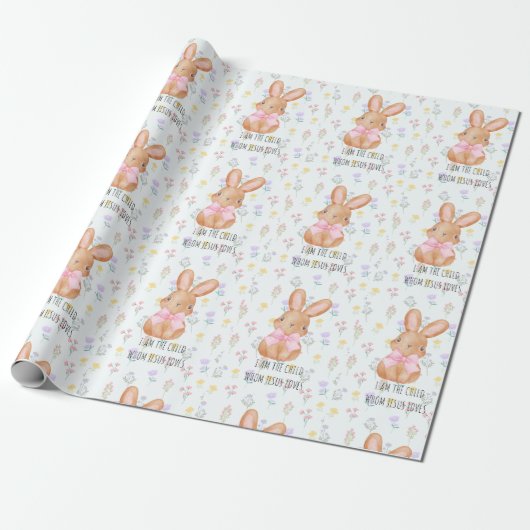 Papier Cadeau Joli lapin (Déroulé)