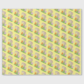 Papier cadeau joli lapin de Pâques (Plat)