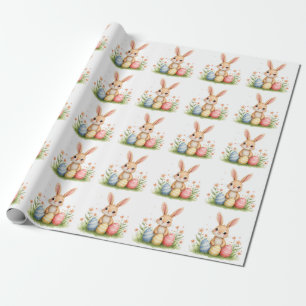 Papier Cadeau Joli Lapin de Pâques Beau Collection Populaire