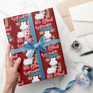 Papier Cadeau Joli Lapin Drôle Je Veux Seulement Toucher Ton Der