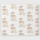 Papier Cadeau Joli lapin et oeuf de Pâques (Plat)