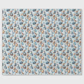 Papier Cadeau Joli lapin Vintage sans couture (Plat)