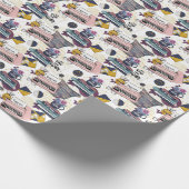 Papier Cadeau Joli livre carrelé motif cosy (Coin)