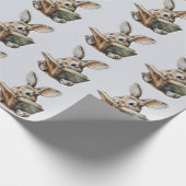 Papier Cadeau Joli livre de lecture de lapin enfants rétro (Coin)